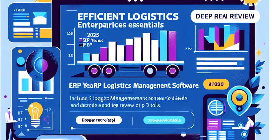  高效物流企业必备！2025年ERP物流管理软件趋势全解读+Top3工具深度评测